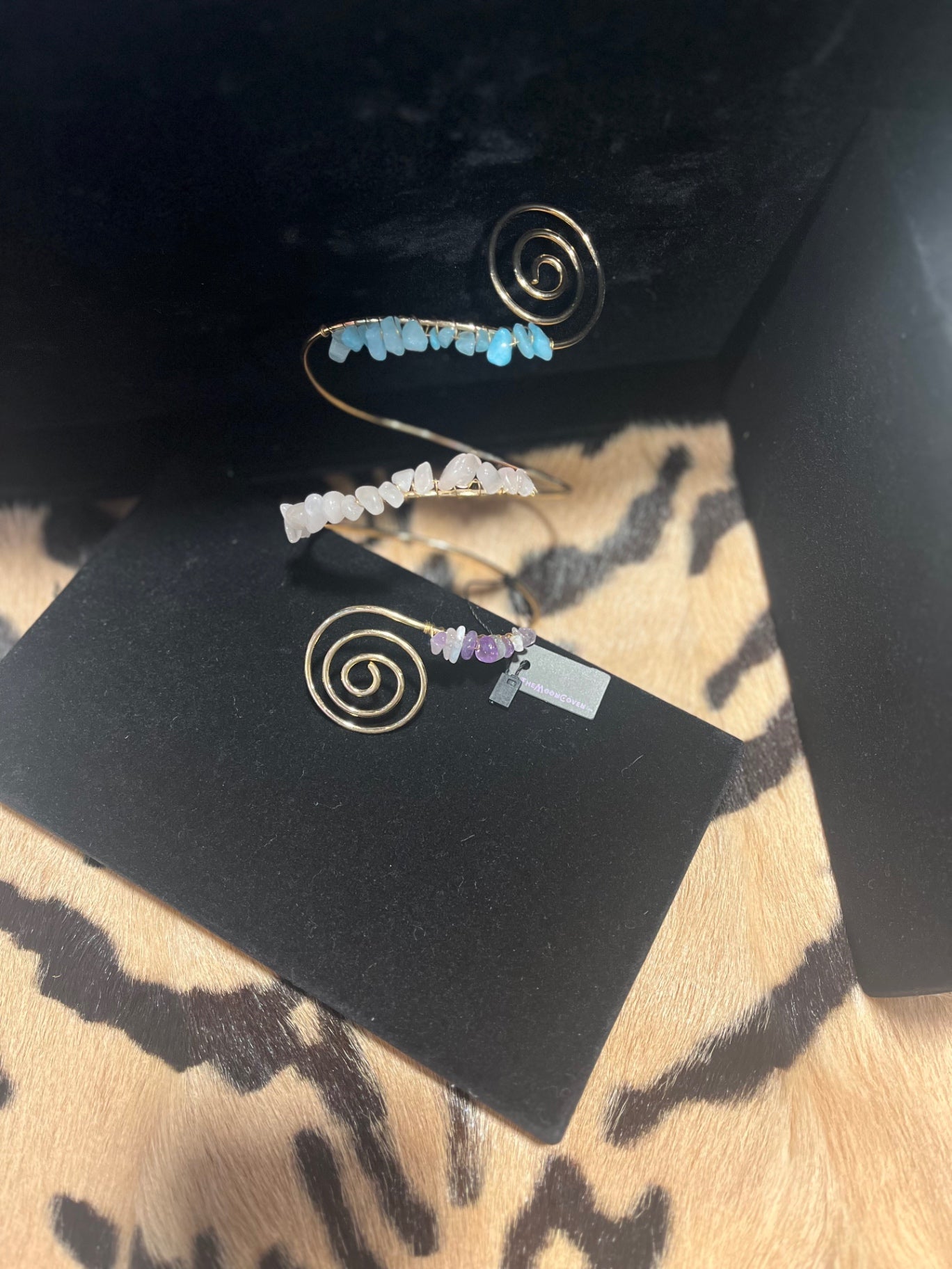 Gem Stone Gold Arm Cuff