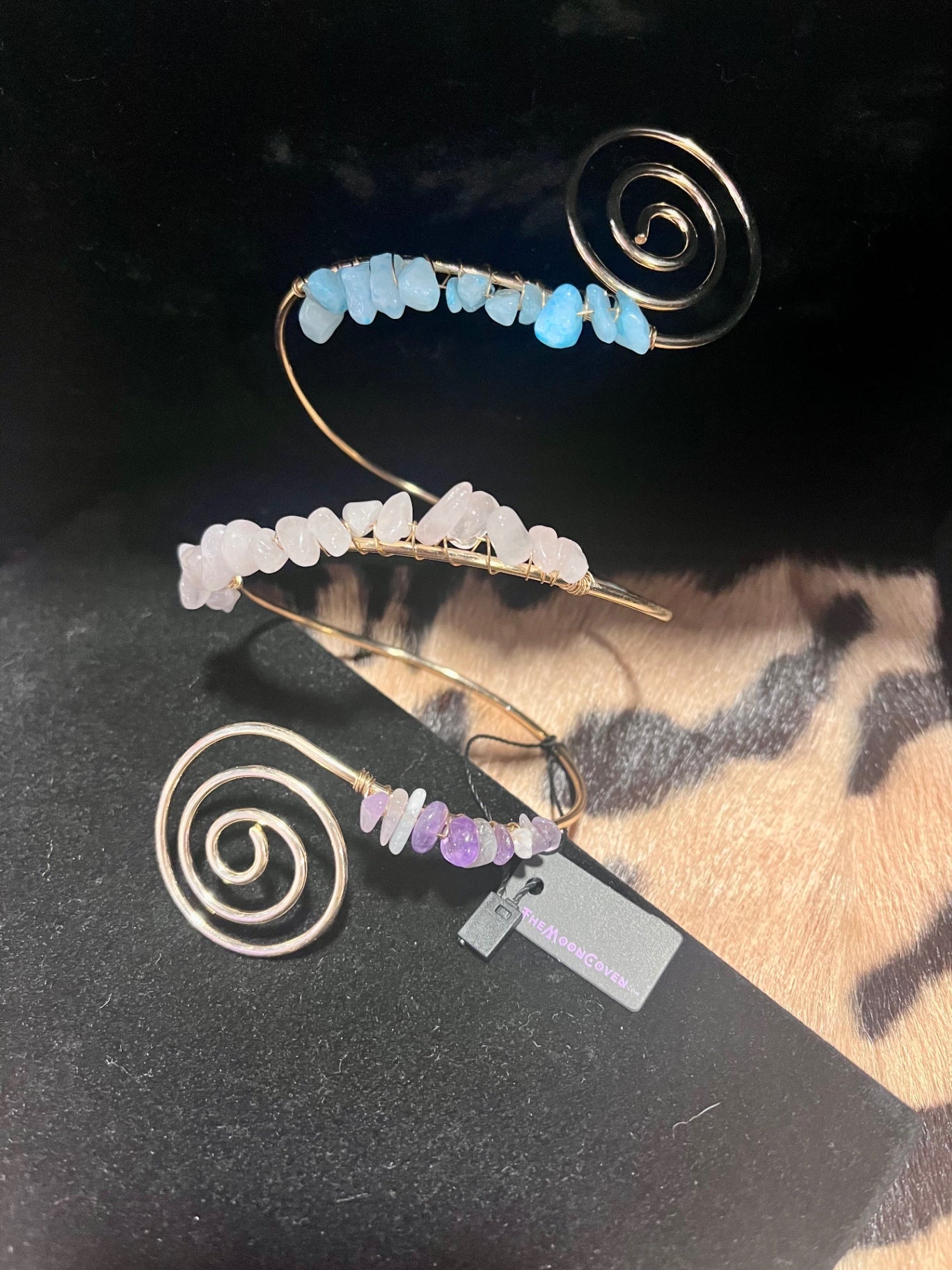 Gem Stone Gold Arm Cuff