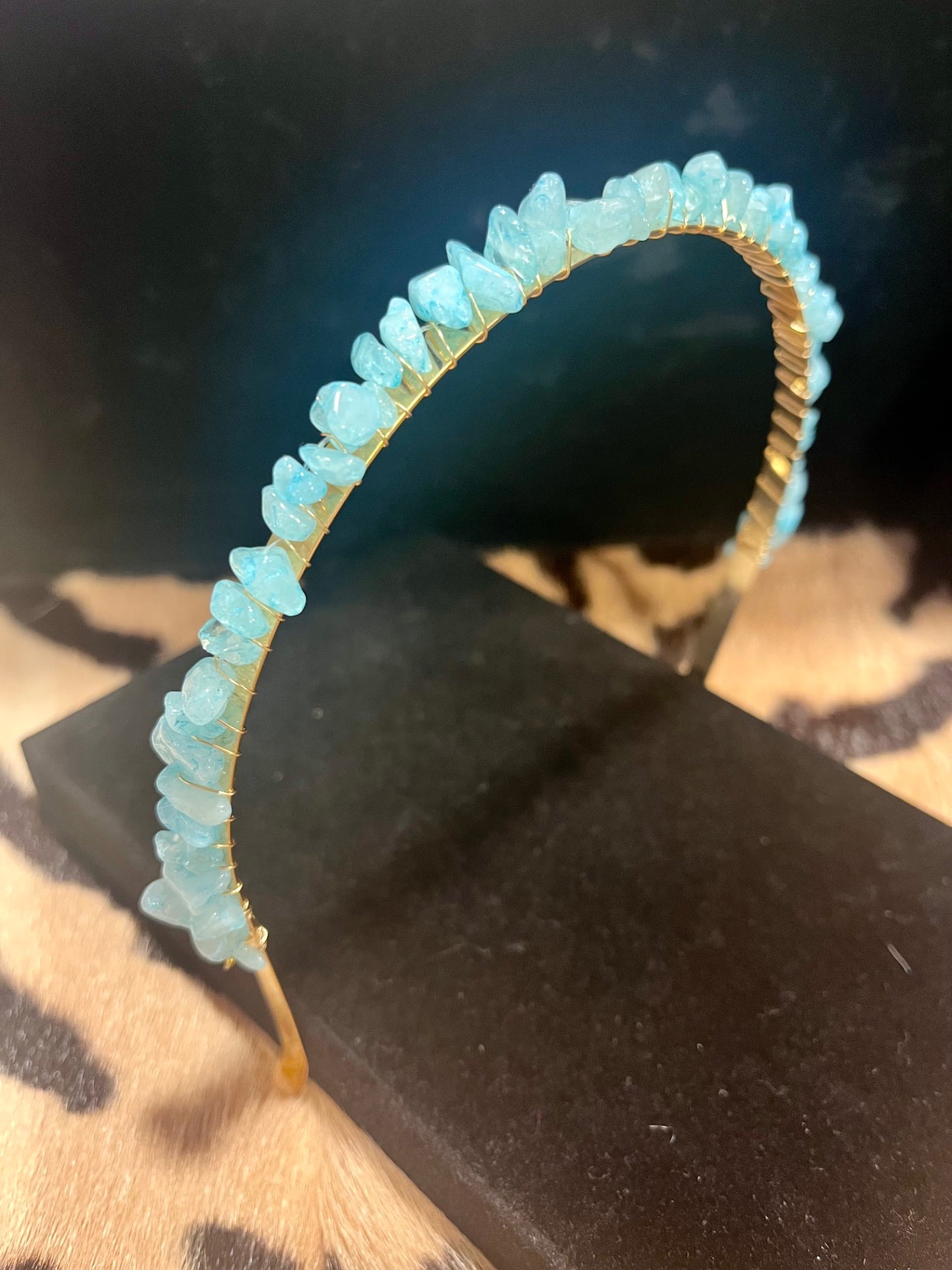 Blue Calcite Gemstone Headband