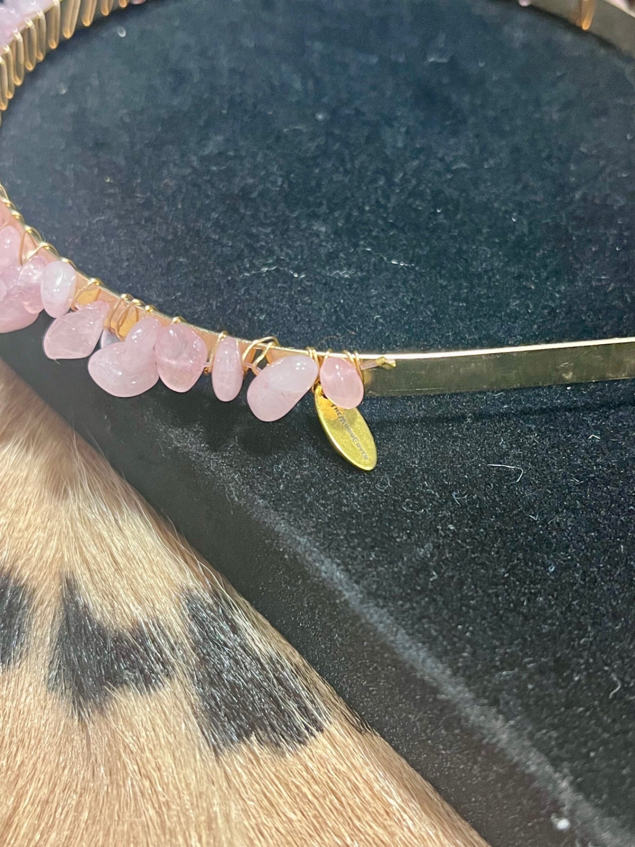 Rose Quartz Gemstone Headband
