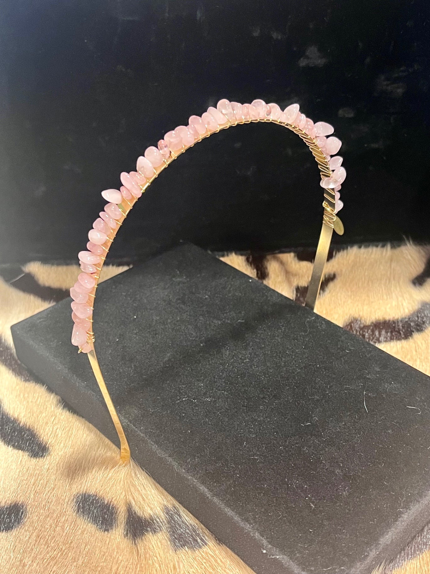 Rose Quartz Gemstone Headband