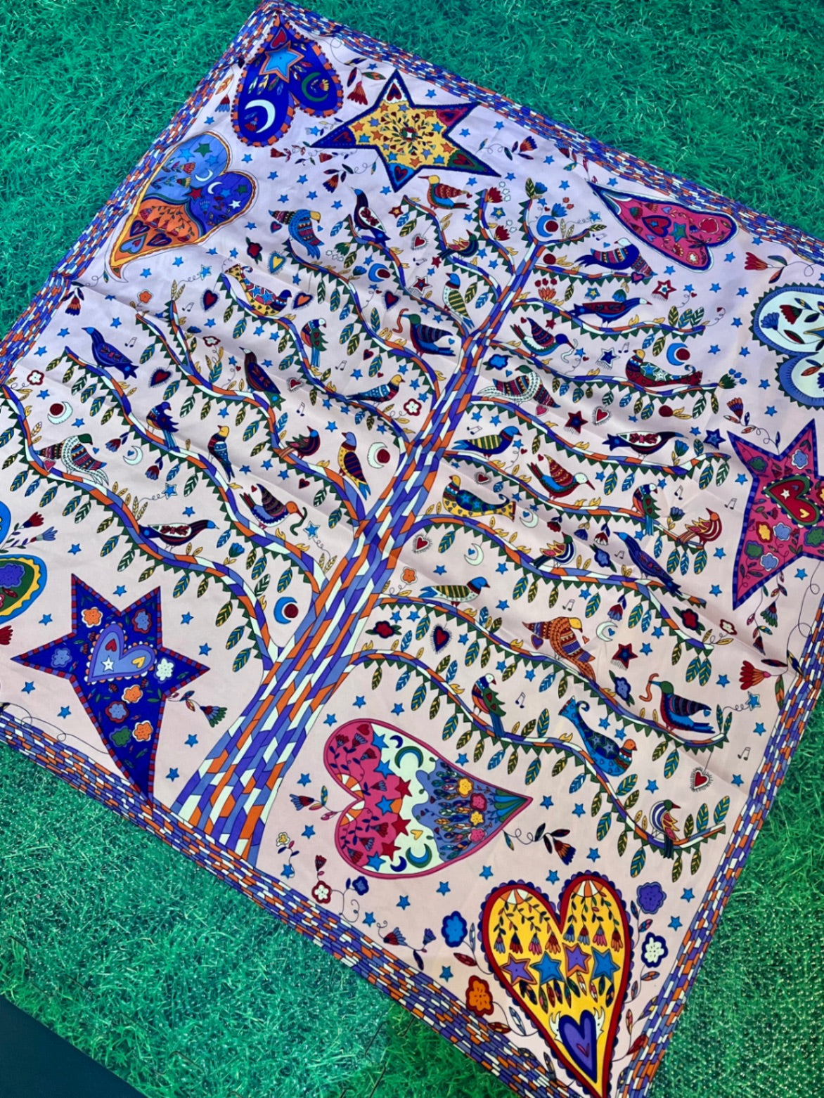 Pink Large Love Heart Scarf