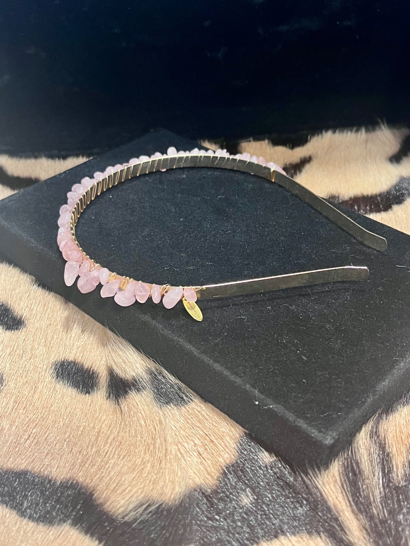 Rose Quartz Gemstone Headband