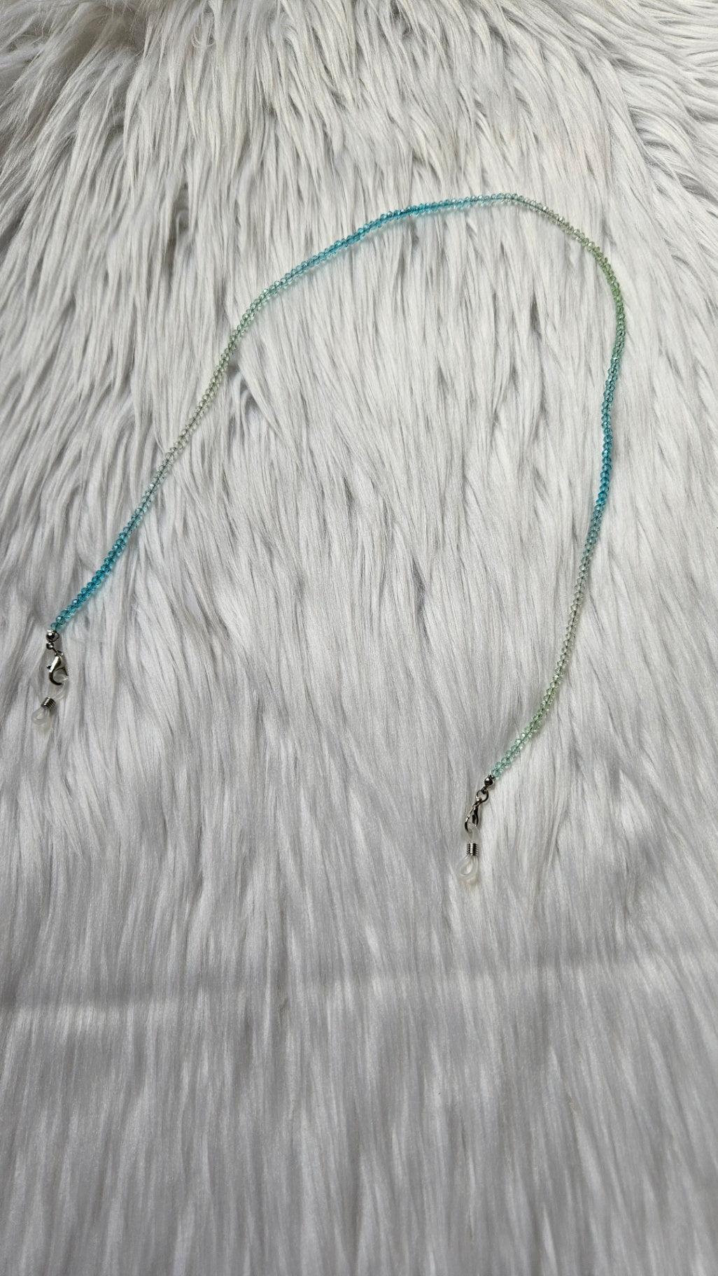Rainbow Beaded Sunglasses Chain (Blue and Green)