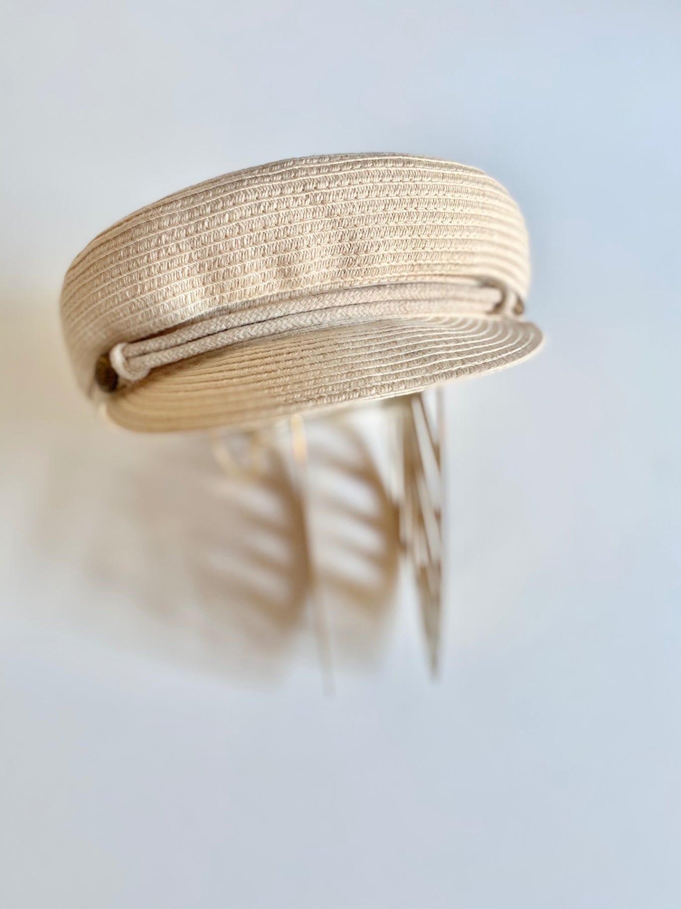 Straw Military Cap Nude