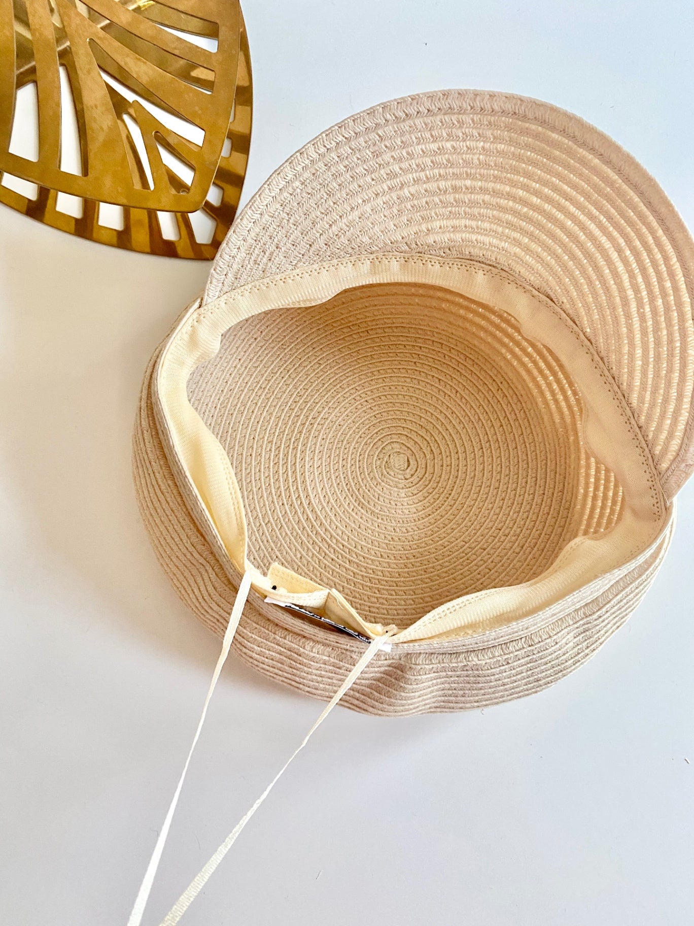 Straw Military Cap Nude