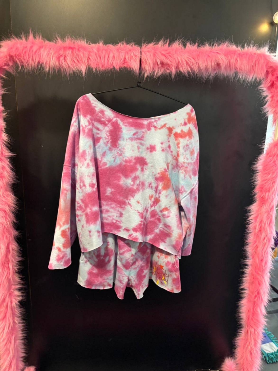 Off Shoulder Tie Dye Short Set