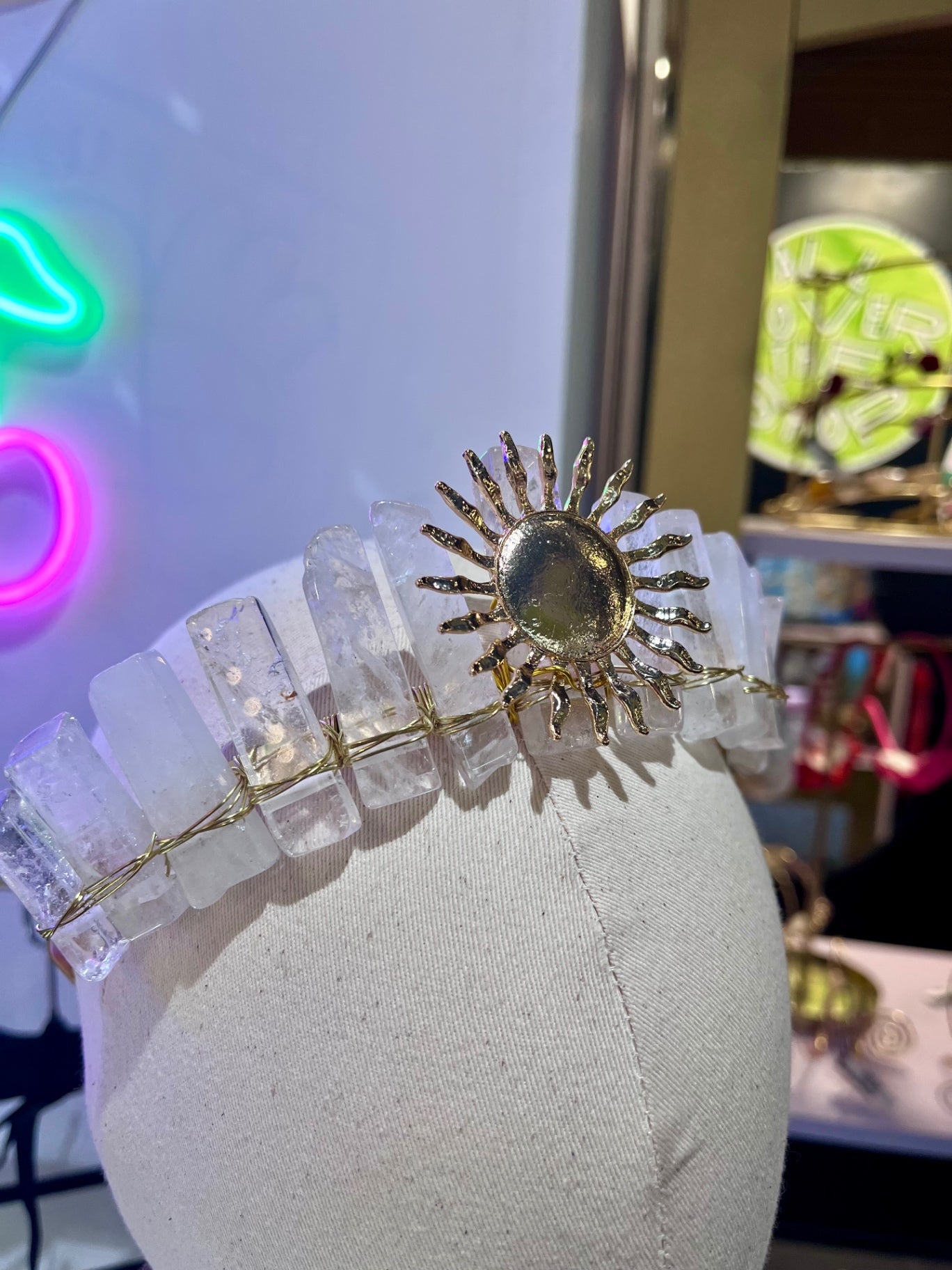 Lunar Light White Quartz Crown