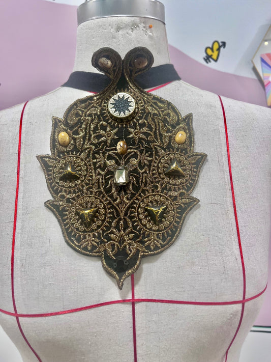 Necklace/Tie Belt Bejewelled Bib