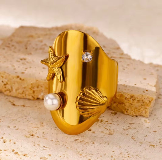 “Goddess of the Tide” Statement Ring