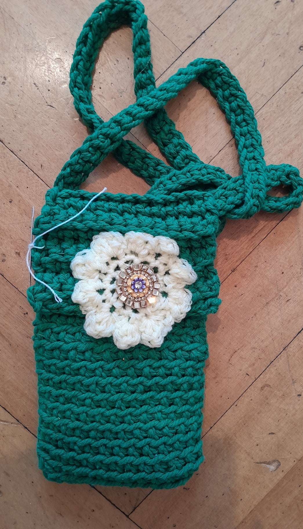 Crossbody 0green with yellow trim