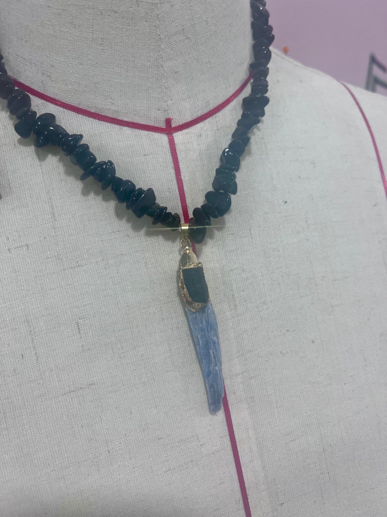 Shadow + Sky Kyanite Necklace