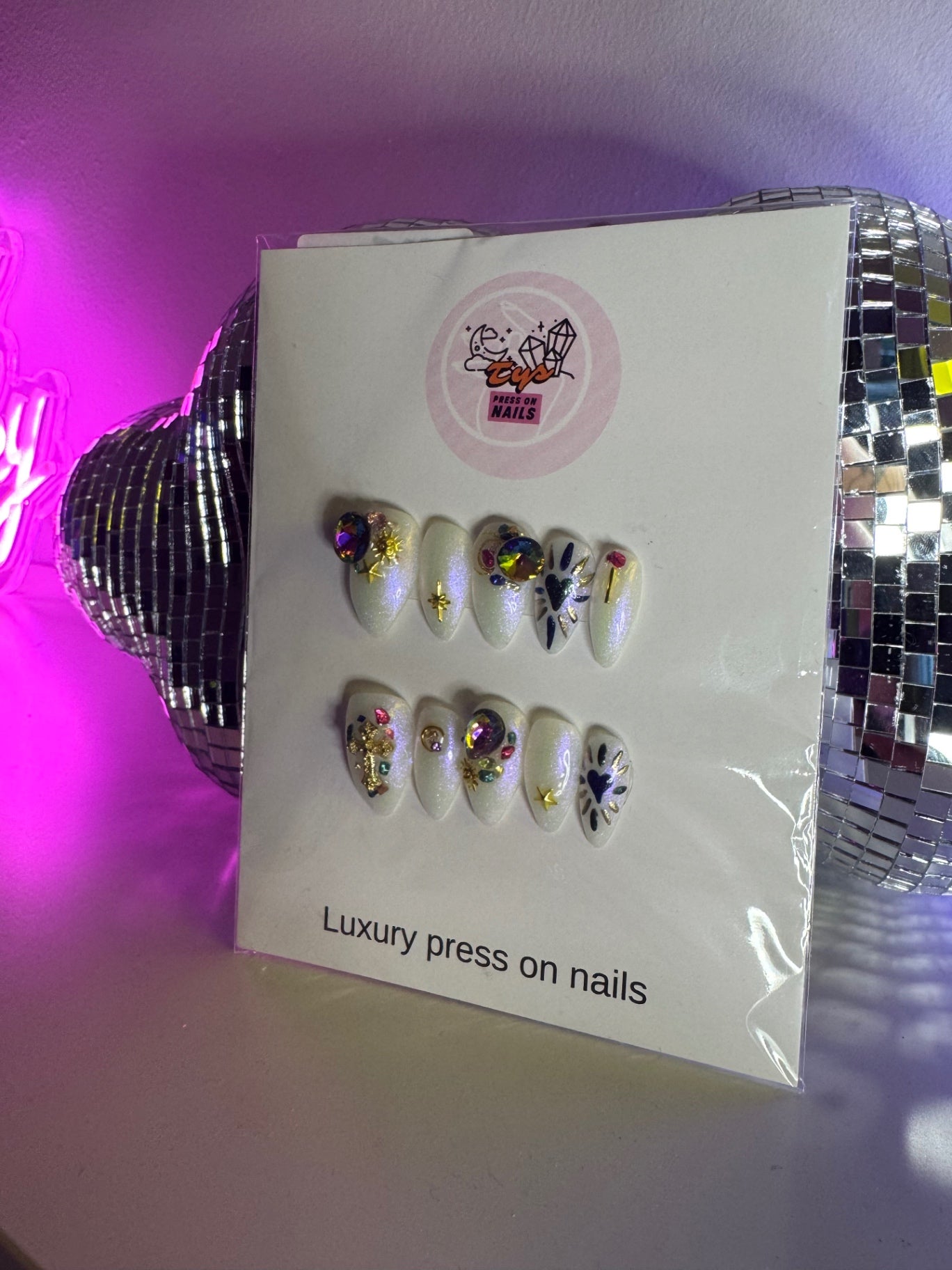 Opal base with multi colour crystals