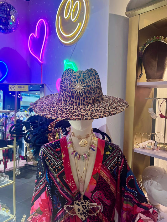 Solar Flare Leopard Fedora