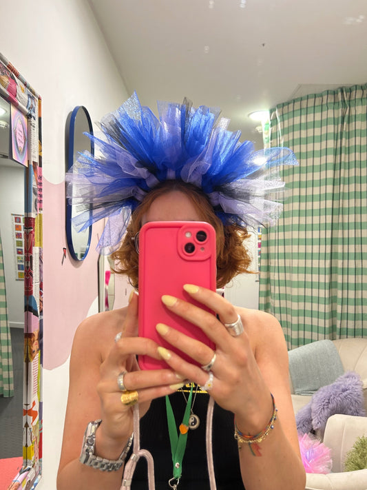 Black Blue & Lilac Headpiece