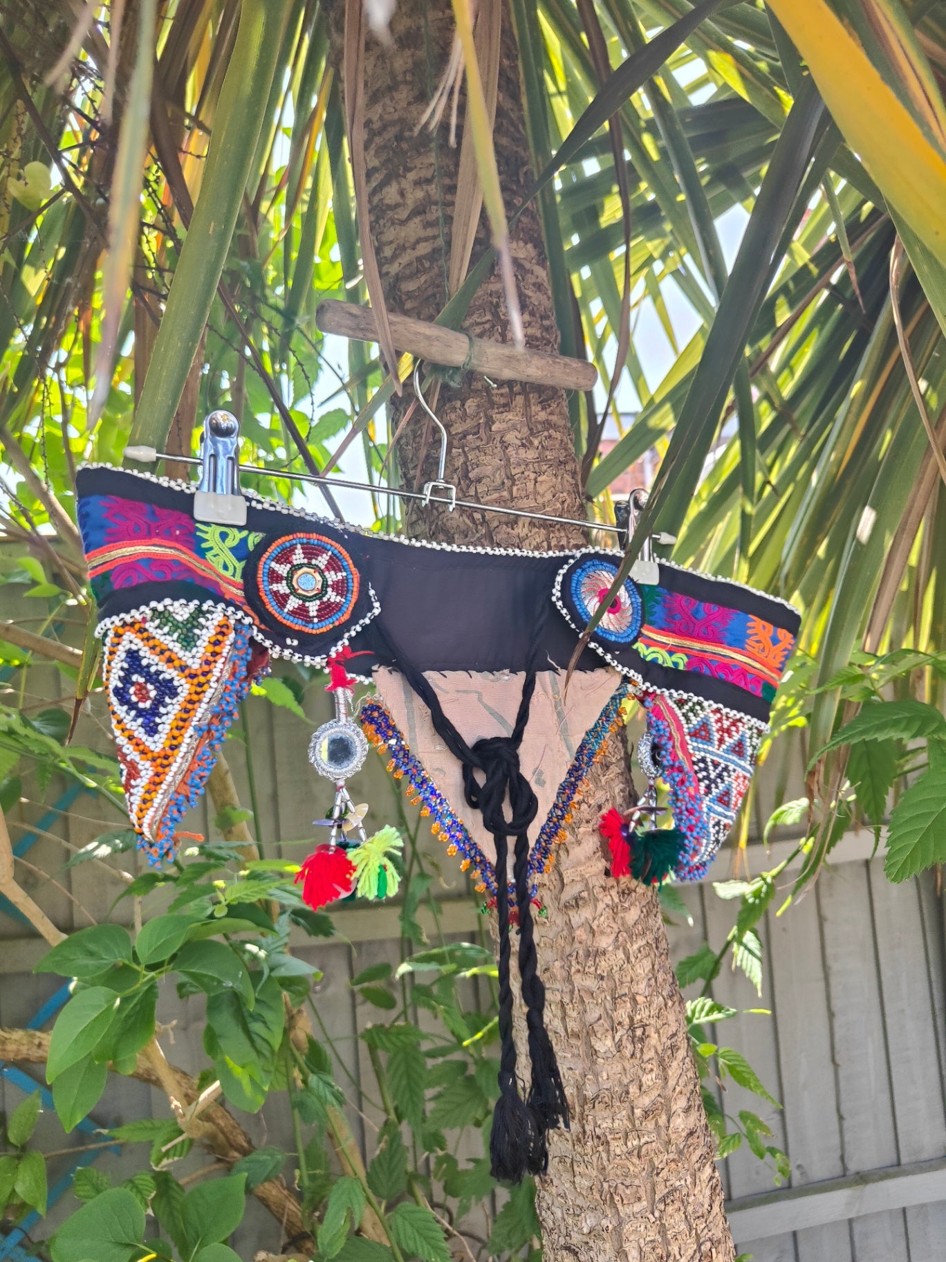 Fez beaded belt - blues