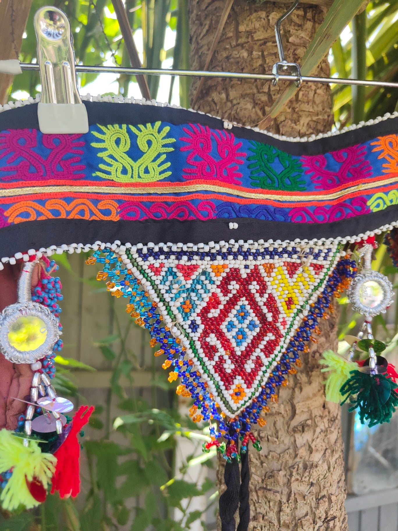 Fez beaded belt - blues