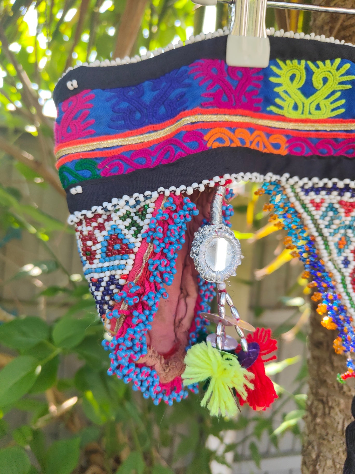 Fez beaded belt - blues