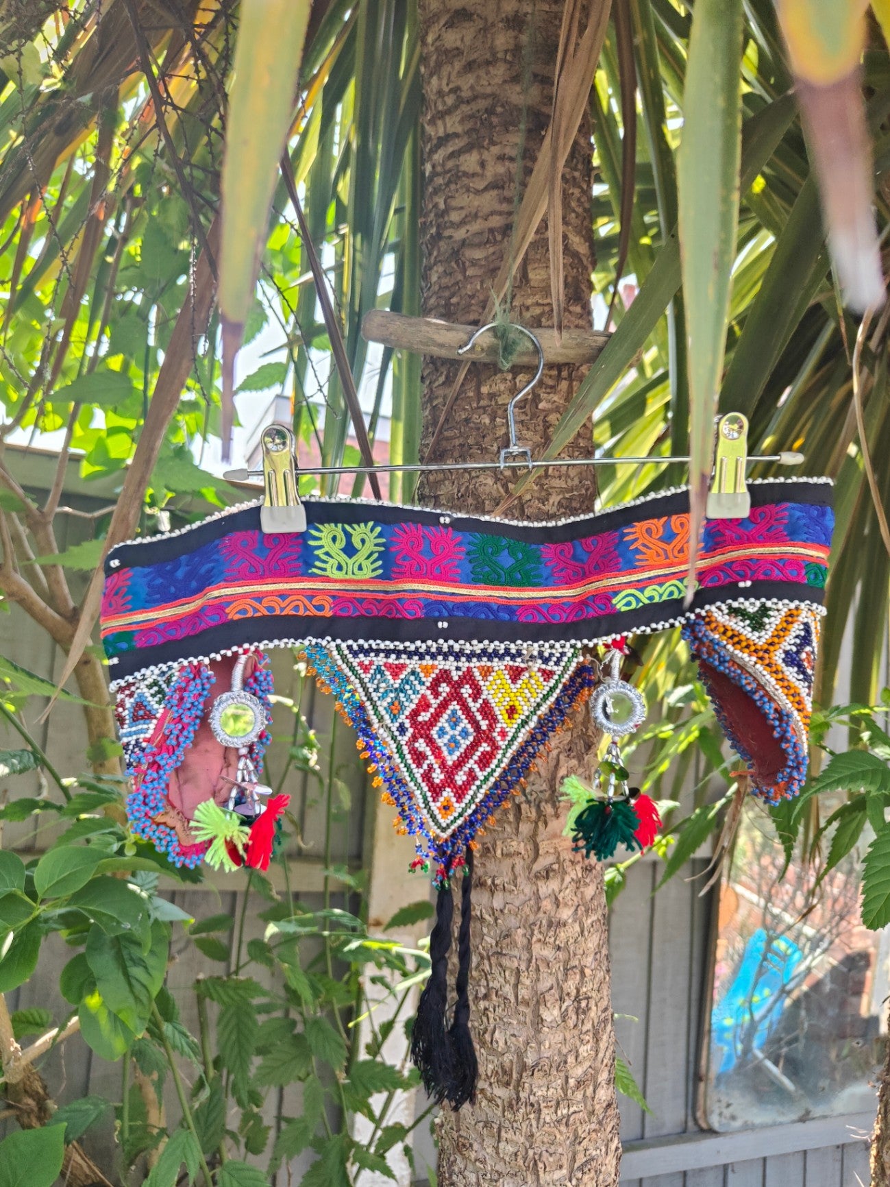 Fez beaded belt - blues