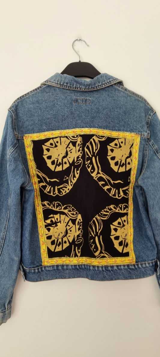 Mural Print Denim Jacket (Small)
