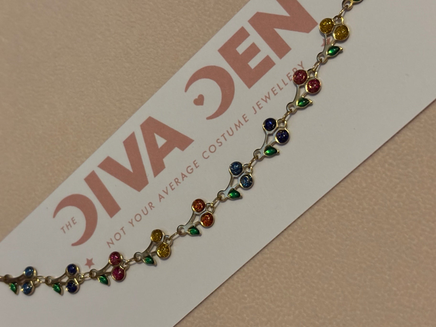 Multicoloured cherry bracelet