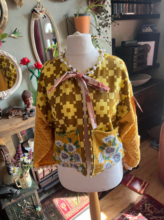 Yellow Candle Wick Jacket - One Size