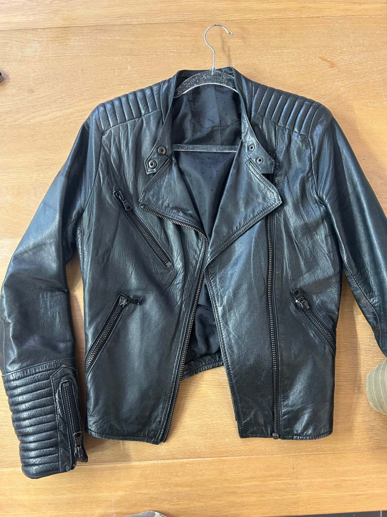 Leather Jacket Leopard Cross - S/M