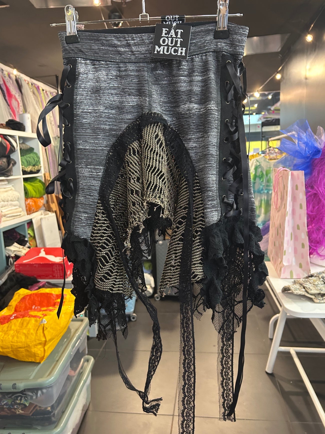Scrap skirt Leggings and Lace - S/M