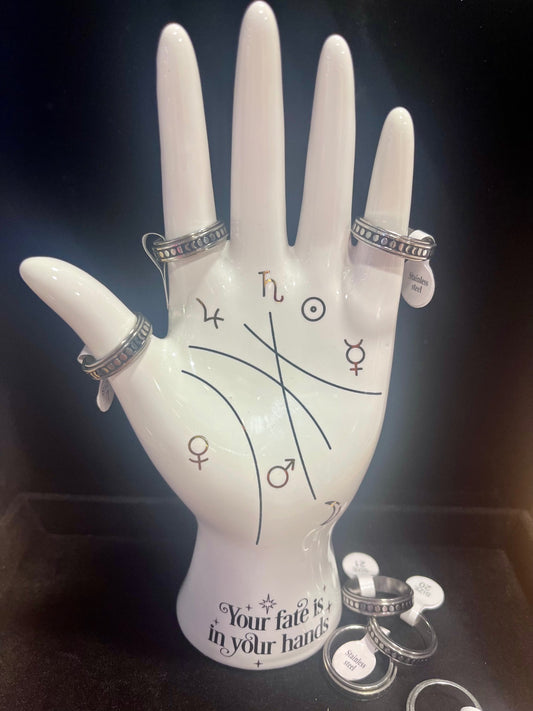 Moon Phase Spinner Ring Size 9