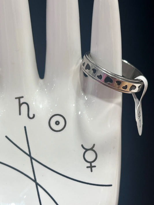 Heart Spinner Ring-Size 10