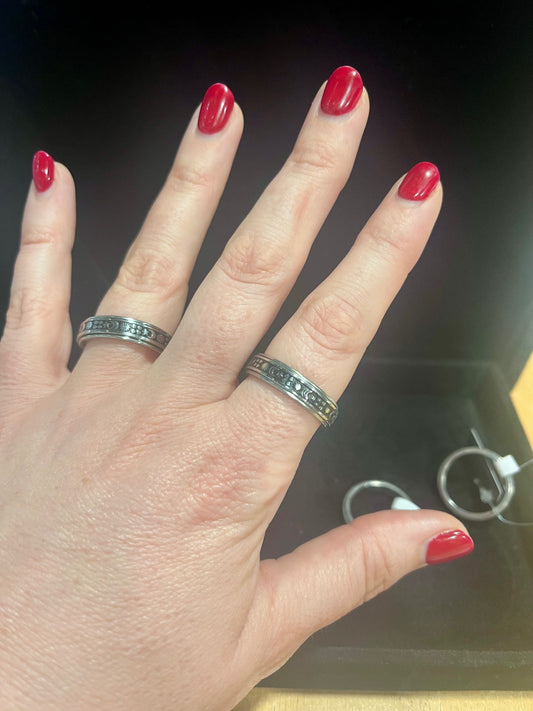 Sun & Moon Spinner Ring Size 10