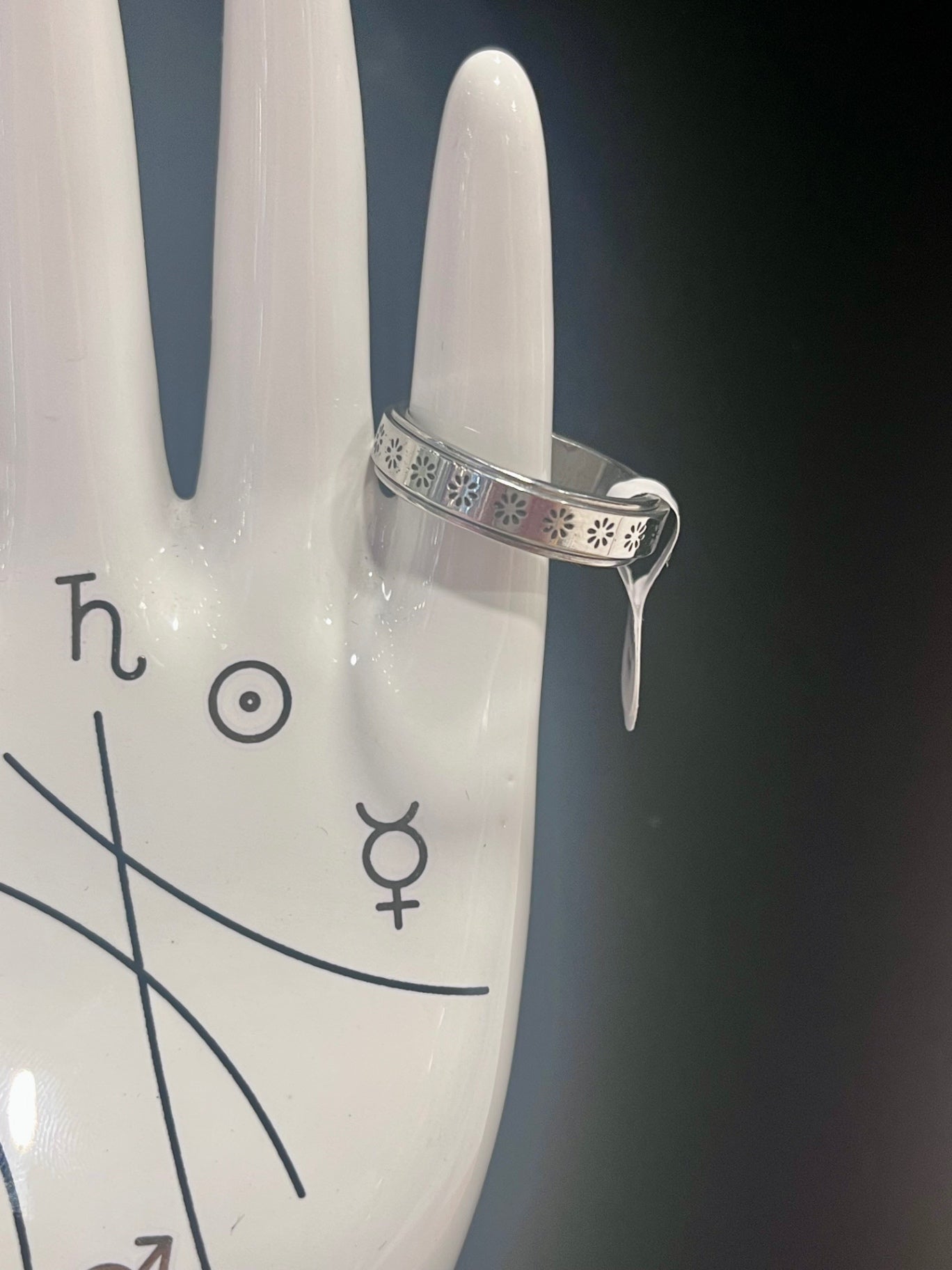 Daisy Spinner Ring Size 8