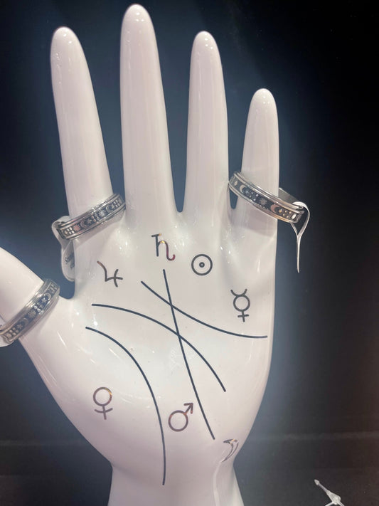 Sun & Moon Spinner Ring Size 6