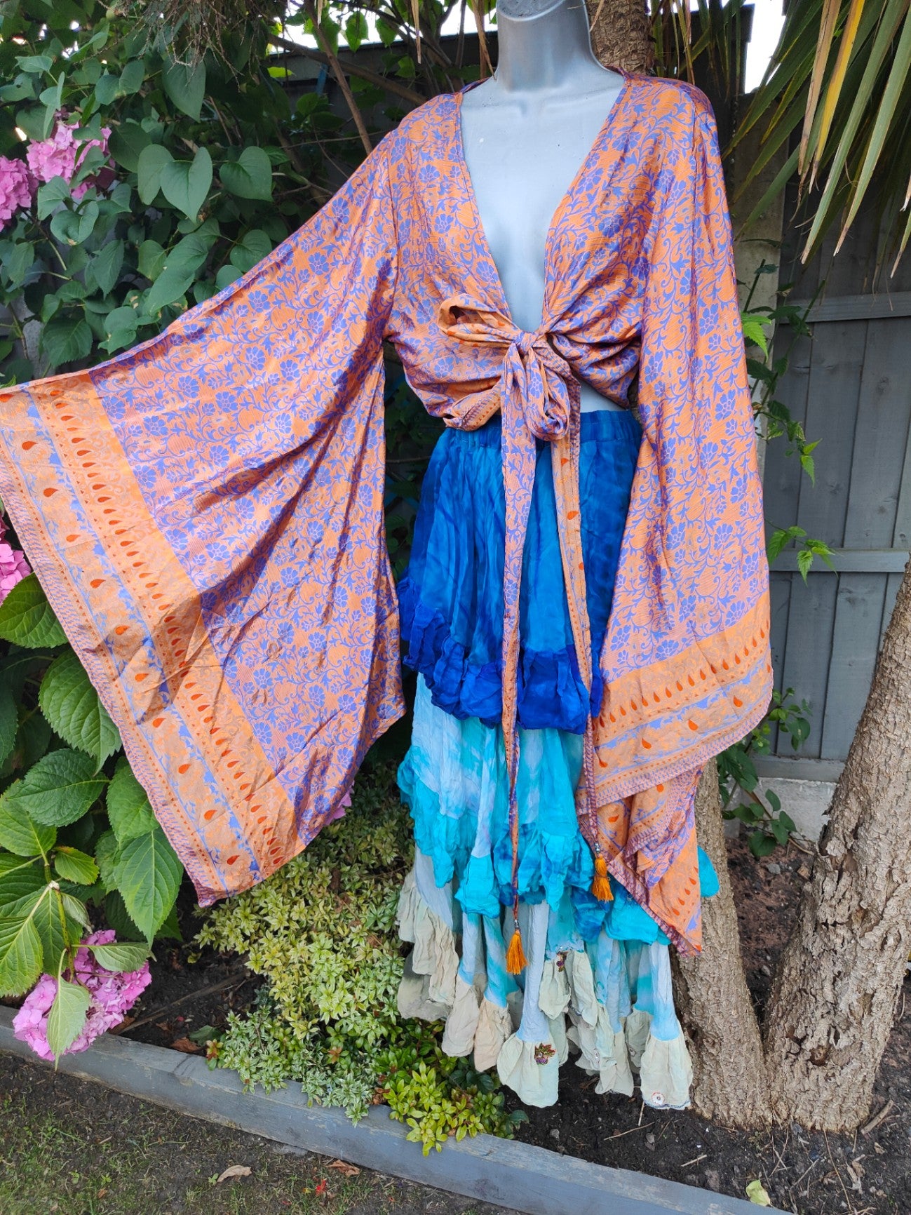 Wanderlust.maxi skirt - tiered tie dye