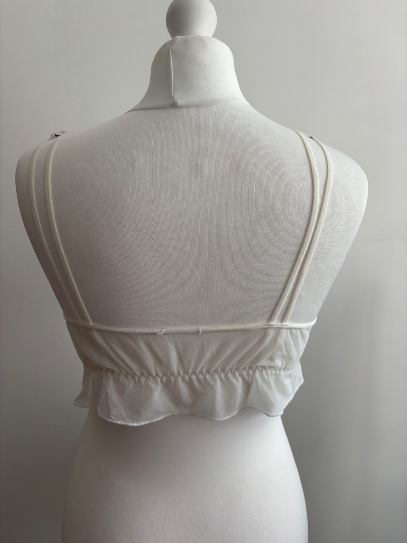 White butterfly bralette