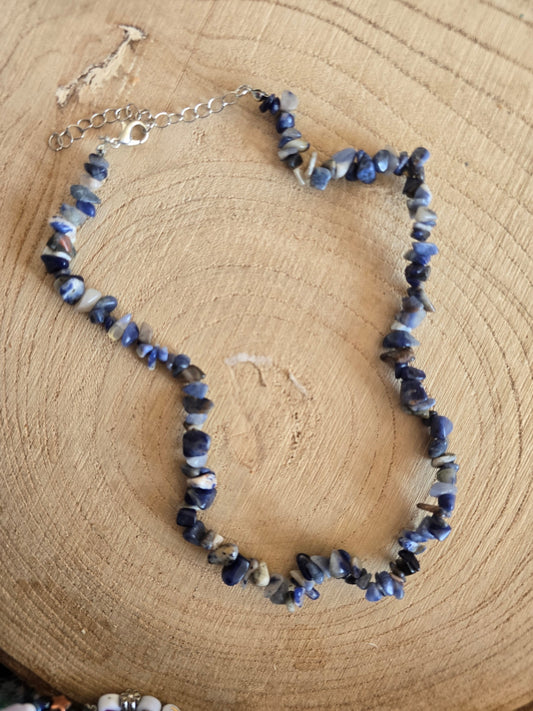Sodalite chip necklace