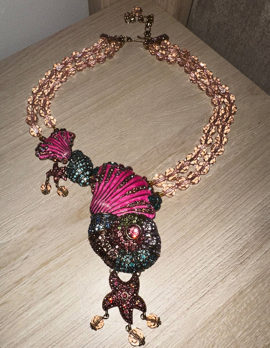 Pink daiquiri necklace