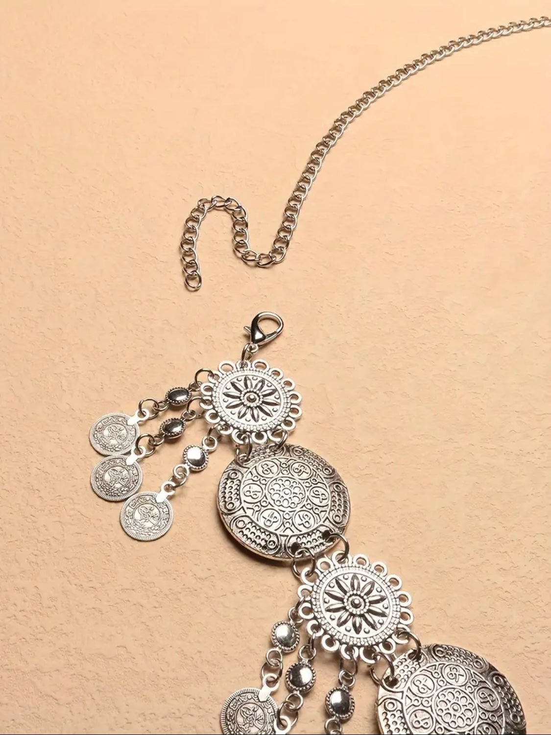 Silver Gypsy Coin Chain Belt