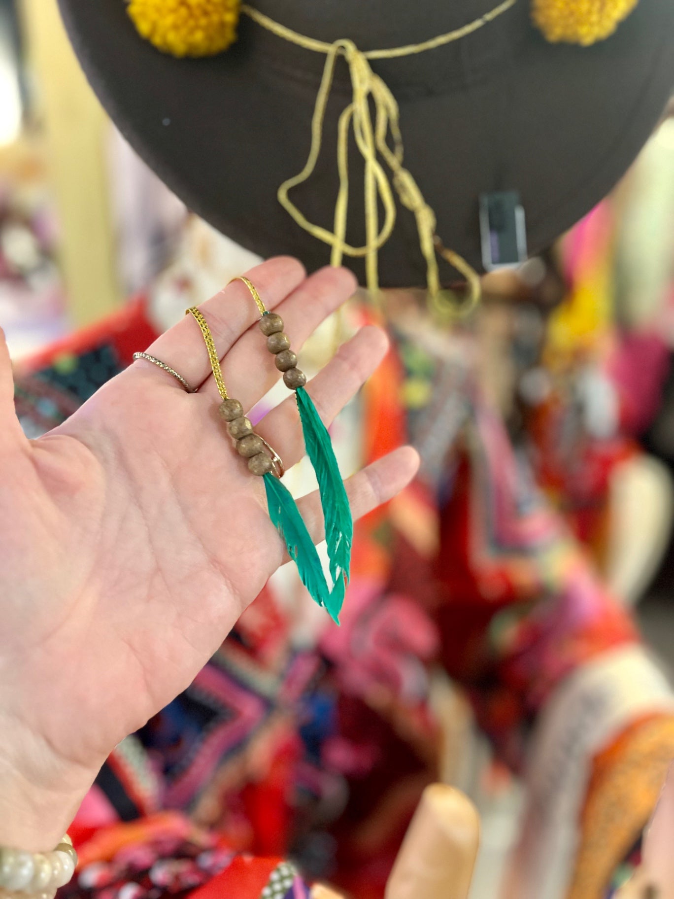 🌞 The Wanderer Cowboy Hat – Mustard Pom Edition