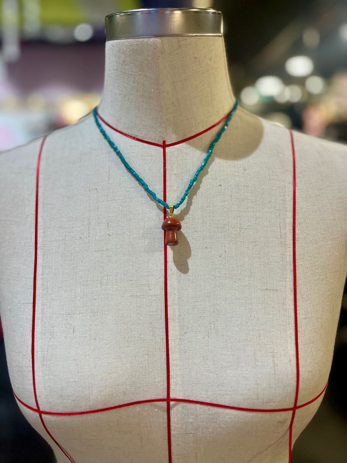 🍄 Forest Magic Mushroom Necklace 🔴