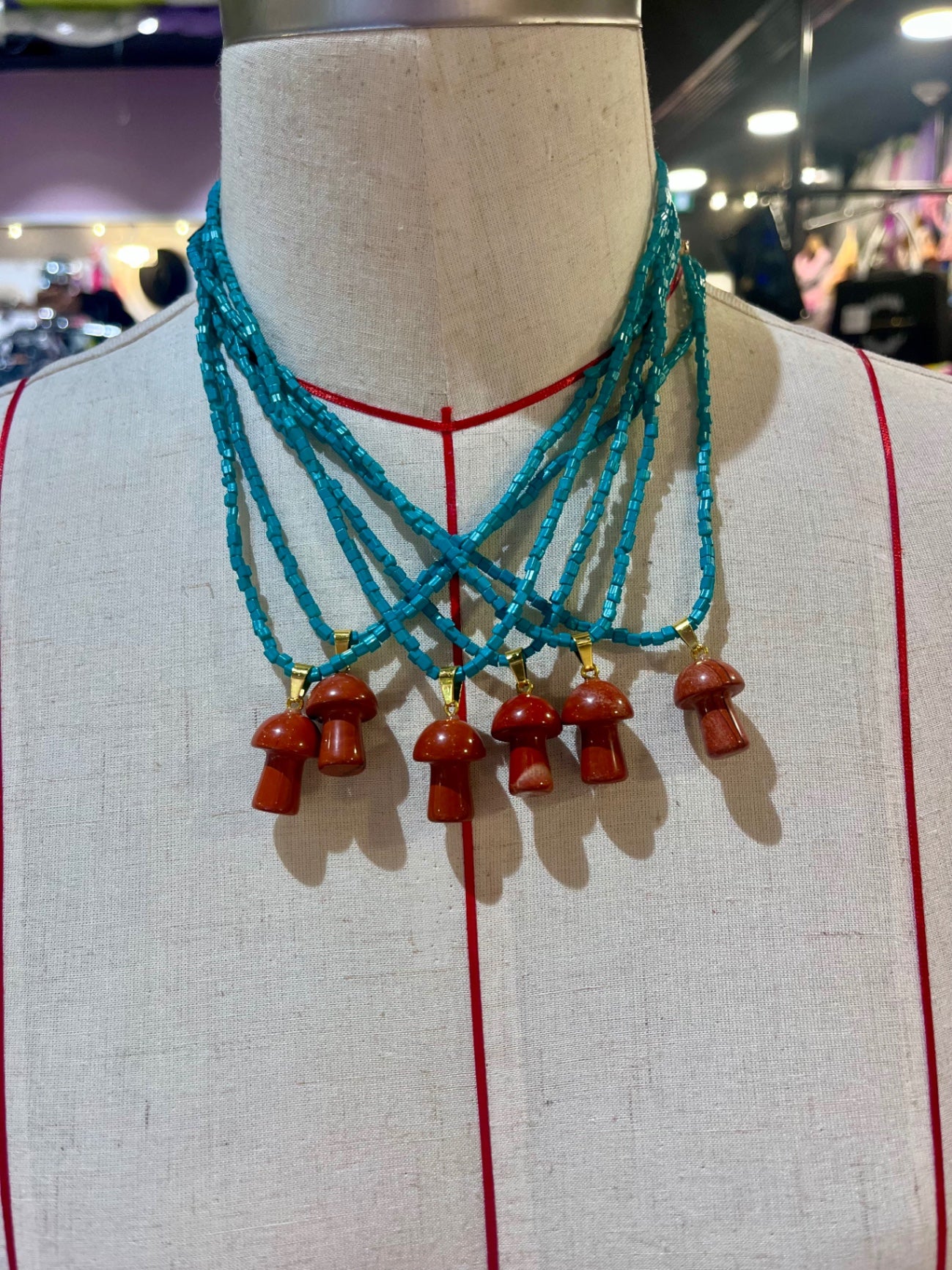 🍄 Forest Magic Mushroom Necklace 🔴