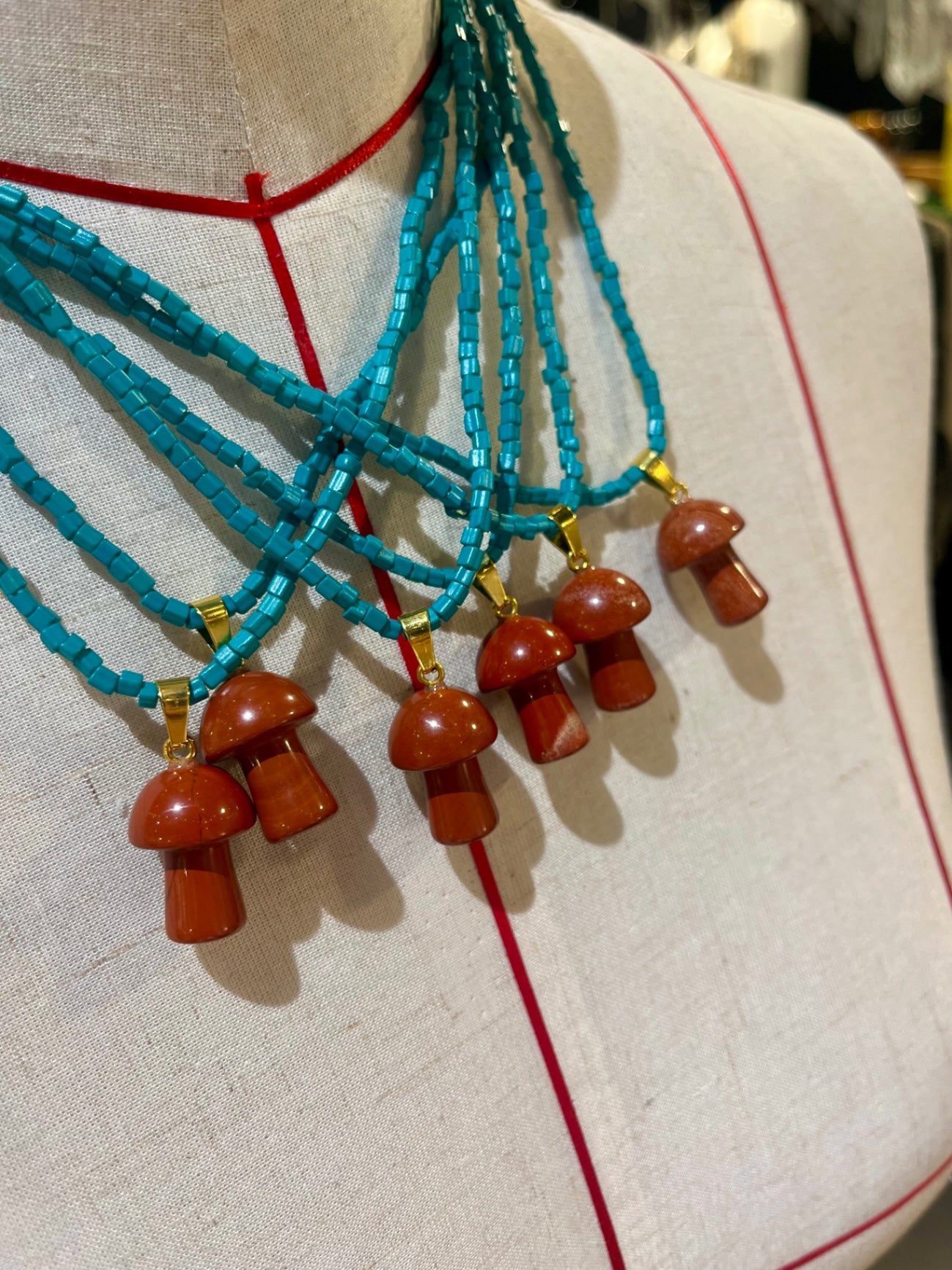 🍄 Forest Magic Mushroom Necklace 🔴