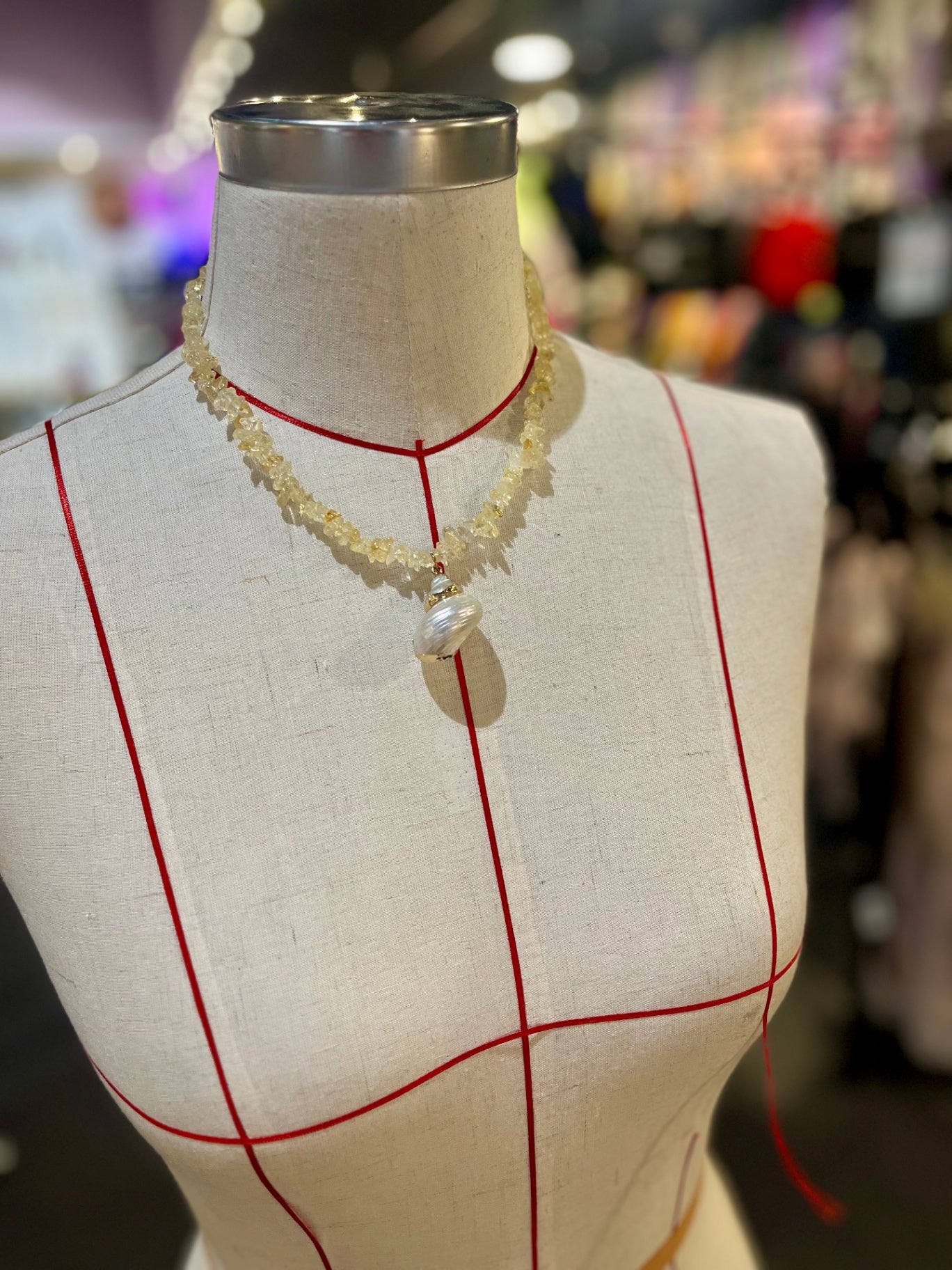 🌞 Sunspell Citrine Shell  Necklace 🌊