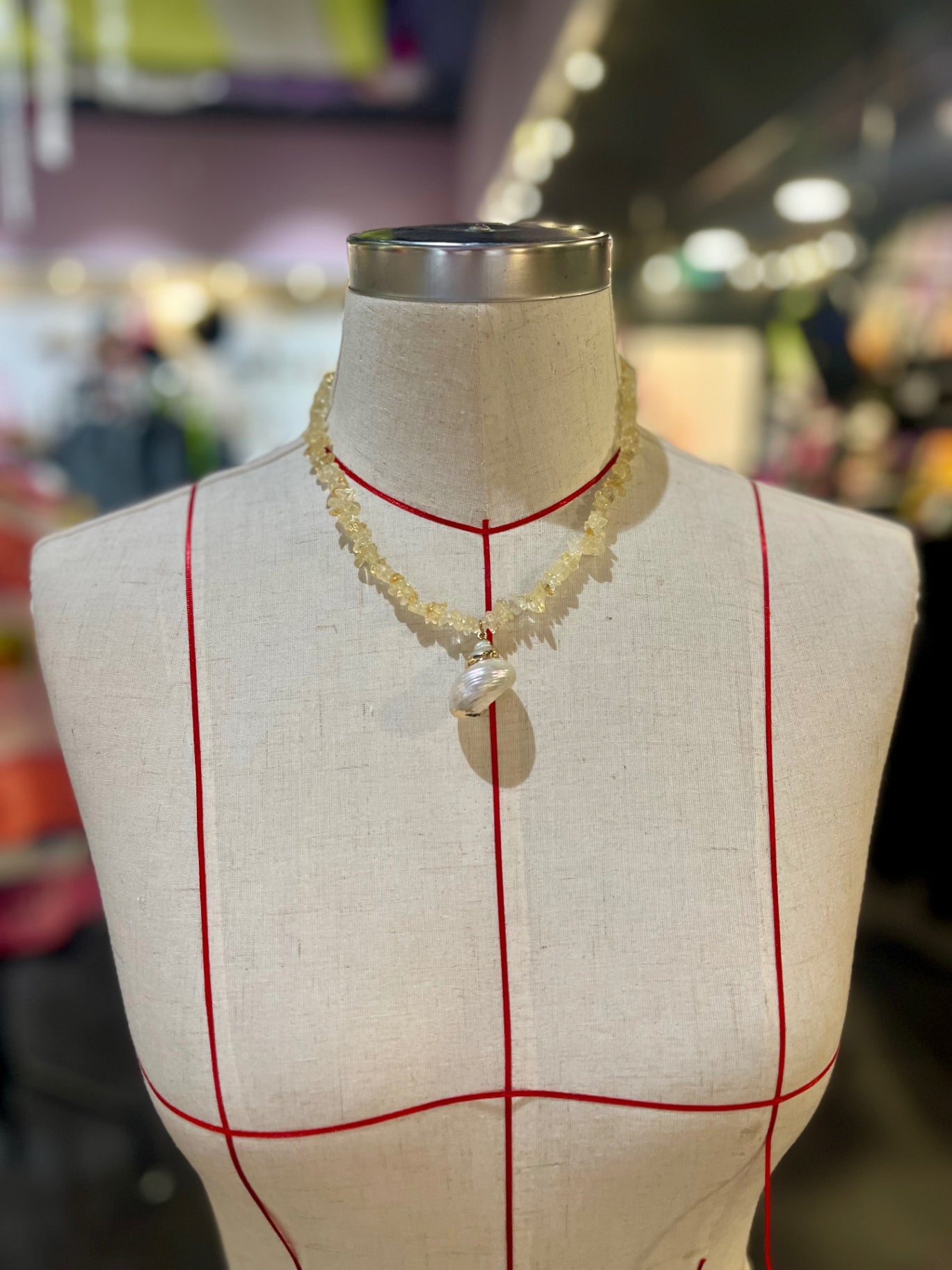 🌞 Sunspell Citrine Shell  Necklace 🌊