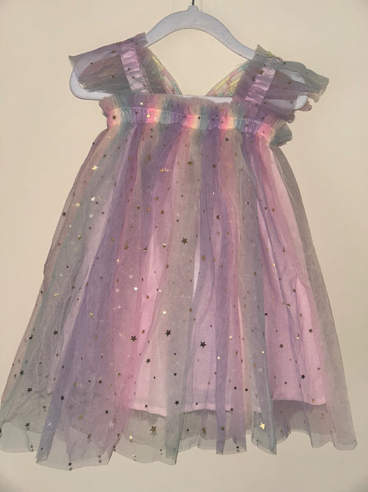 Age 5 years Multicoloured Pink and Purple Winged Dress