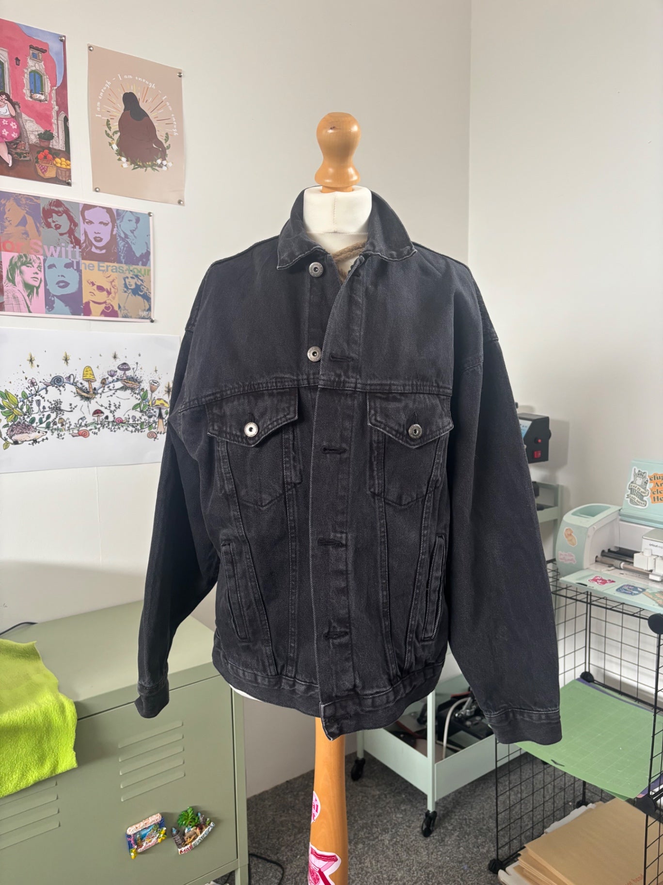 Scream Mask Up Cycled Cotton On Jacket