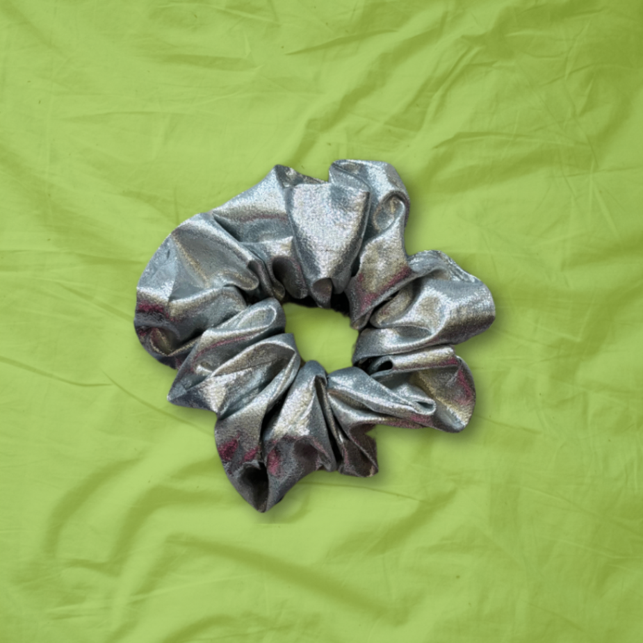 Medium Chrome Scrunchie