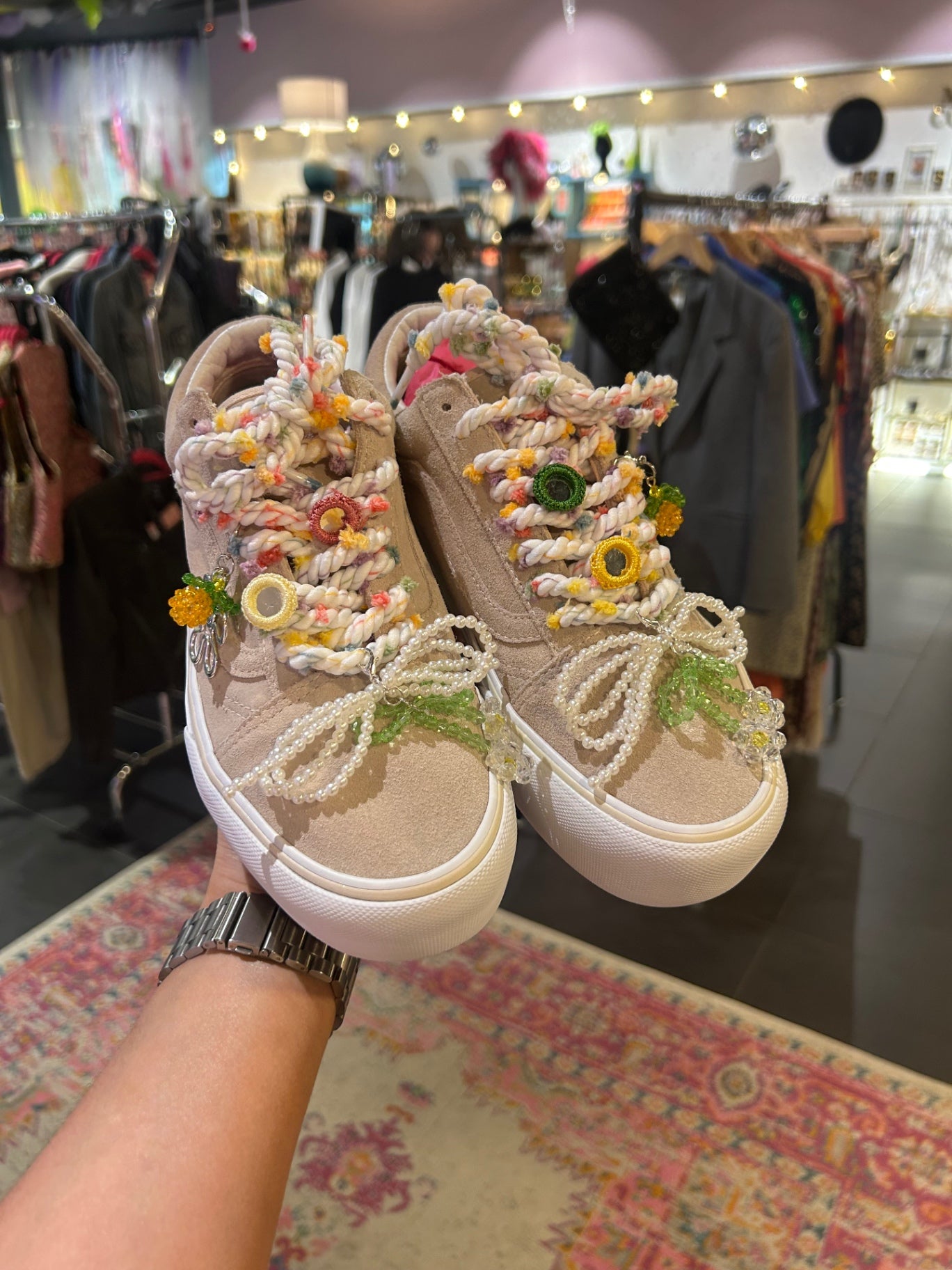 Reworked Dusky Pink Vans - No Box