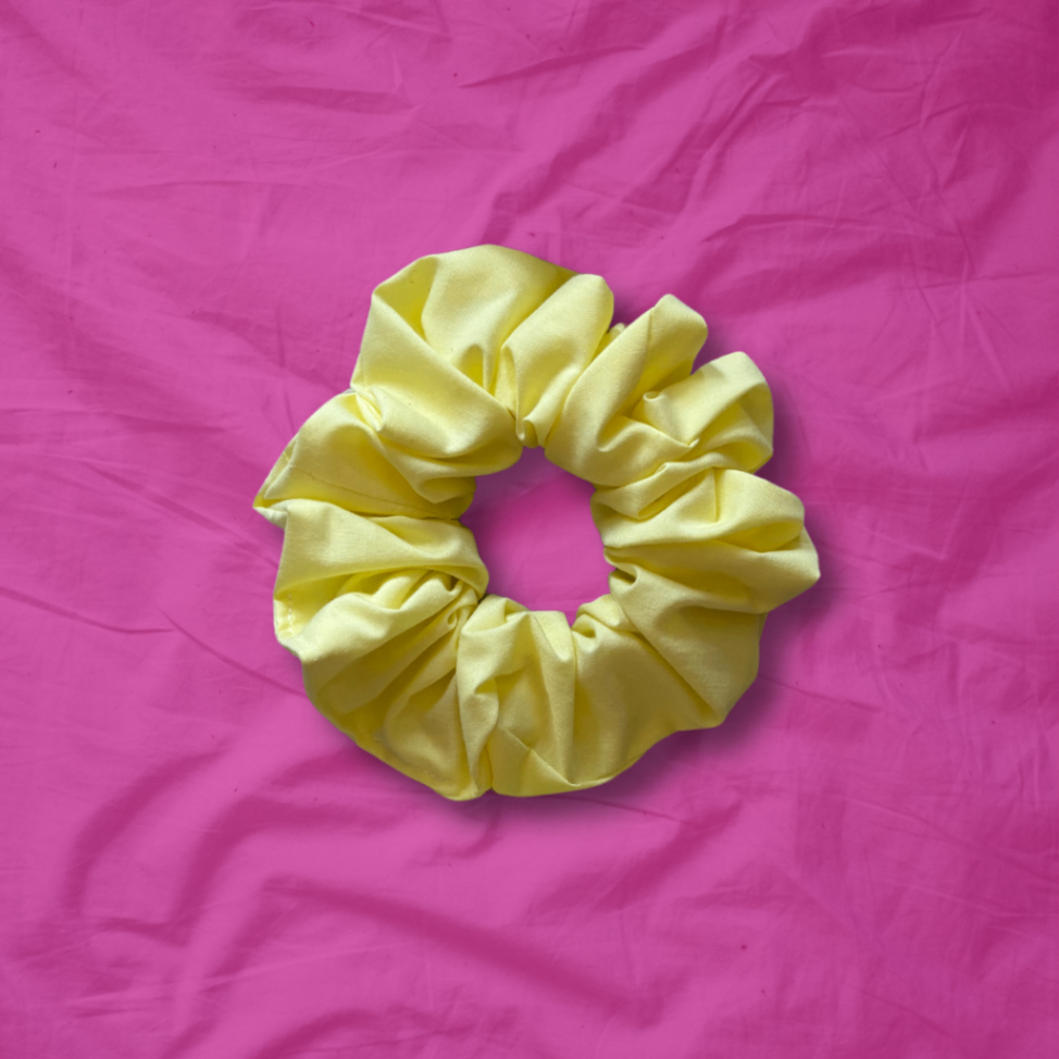 Medium Lemon Meringue Scrunchie
