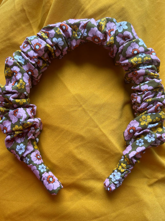 Scrunchie Headband - Vintage Flowers